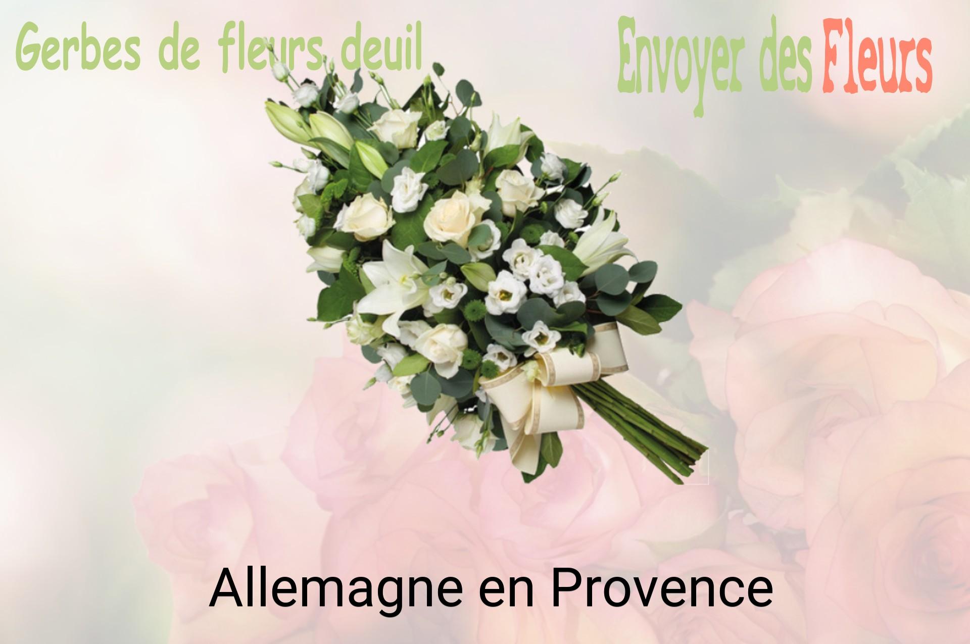 Gerbe de fleurs de deuil livrée à Allemagne-en-Provence